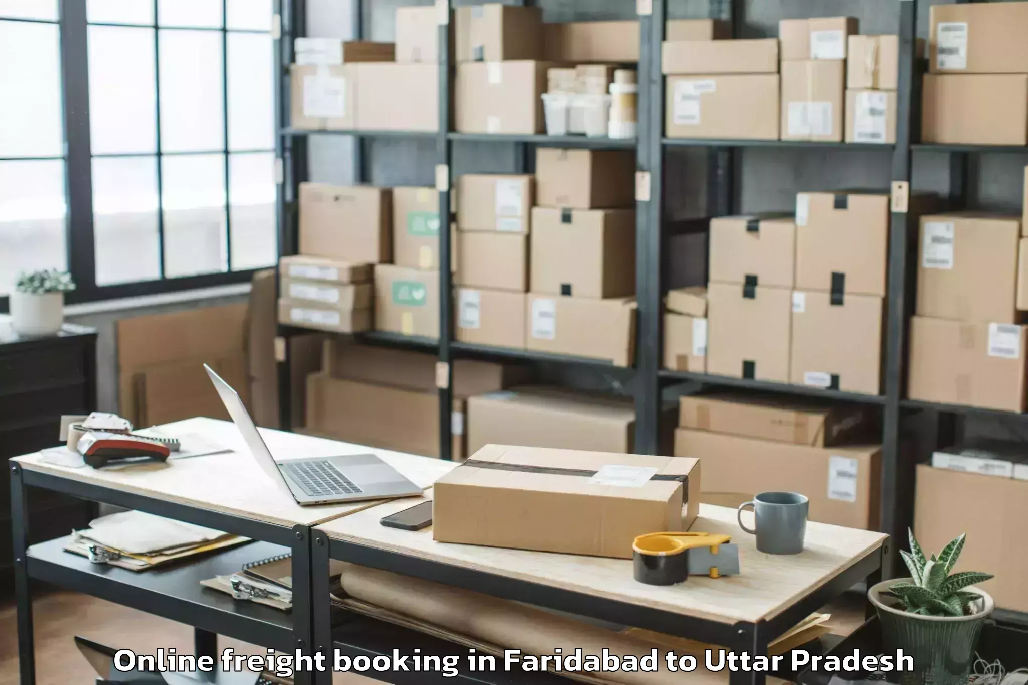 Trusted Faridabad to Bewar Online Freight Booking